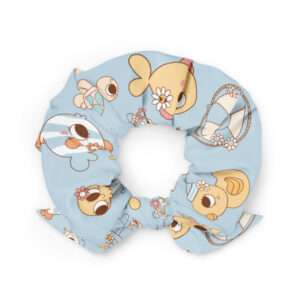 Scrunchie Fische im Meer – Nachhaltiges Haaraccessoire von AbbyHooves