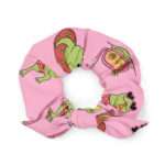 Recycelter Scrunchie mit Frosch-Motiv – sanft zum Haar, nachhaltig produziert von AbbyHooves5