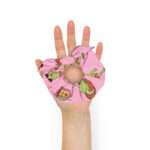 Recycelter Scrunchie mit Frosch-Motiv – sanft zum Haar, nachhaltig produziert von AbbyHooves6