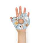 Recycelter Scrunchie mit fröhlichem Meeresmotiv – nachhaltig produziert von AbbyHooves 6