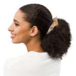 Recycelter Scrunchie mit Blumen- und Regenbogenmotiv – nachhaltig produziert von AbbyHooves2