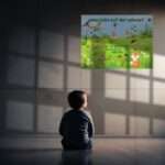 Bunt illustriertes Kinderposter „Wer lebt auf der Wiese?“ mit heimischen Tieren und Insekten – Lernposter über die Natur für Kinderzimmer & Kita4