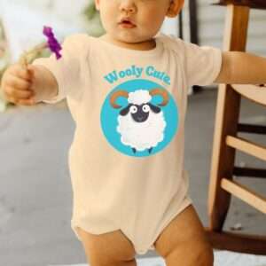 Bio-Babystrampler mit Schaf-Motiv „Wooly Cute“ in Weiß, Natural oder Schwarz – 100 % Baumwolle7