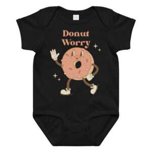Babybody aus Baumwoll-Jersey 12–24 Monate „Donut Worry“