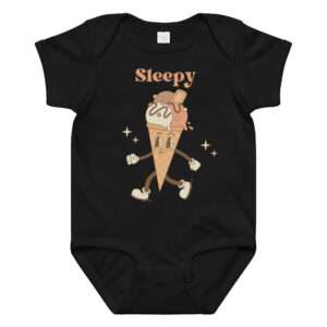 Babybody aus Baumwoll-Jersey 12–24 Monate „Sleepy“
