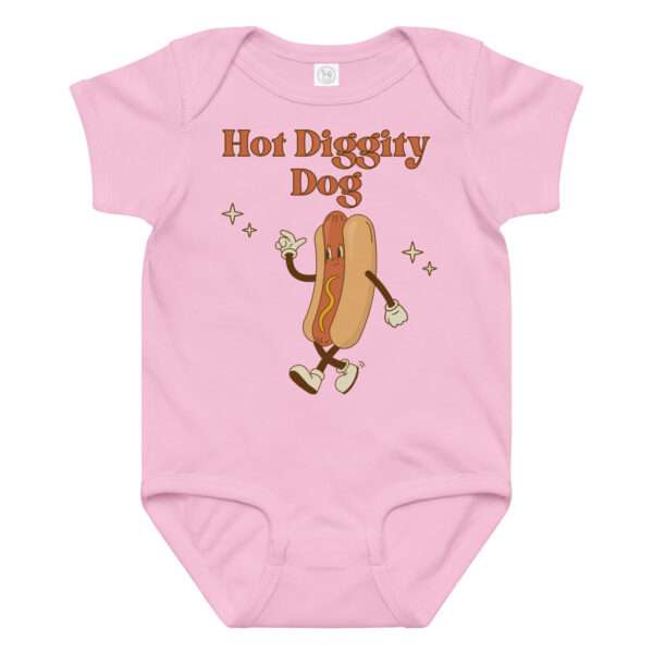 Babybody aus Baumwoll-Jersey 12–24 Monate „Hot Diggity Dog“ – Bild 4