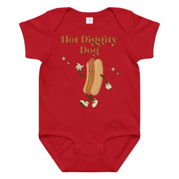 Babybody aus Baumwoll-Jersey 12–24 Monate „Hot Diggity Dog“ – Bild 2