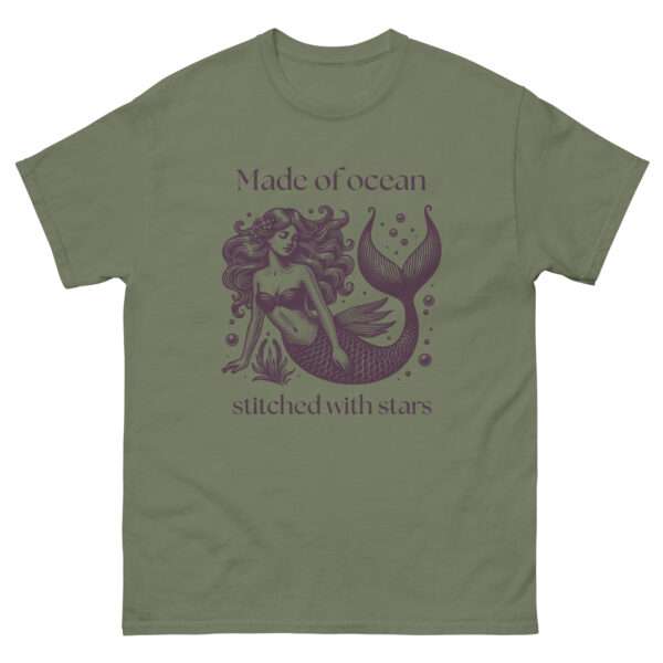Unisex-Damen-T-Shirt „Made of ocean, stitched with stars“ (XS–3XL)