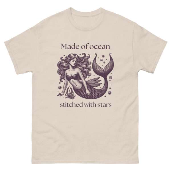 Unisex-Damen-T-Shirt „Made of ocean, stitched with stars“ (XS–3XL) – Bild 7