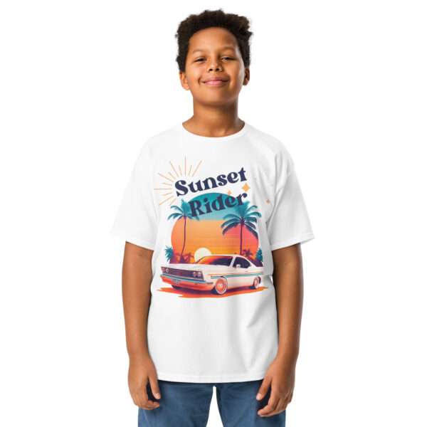 T-Shirt „Sunset Rider“ XS-XL – für Kinder und Teenies mit Muscle-Car-Vibes – Bild 2